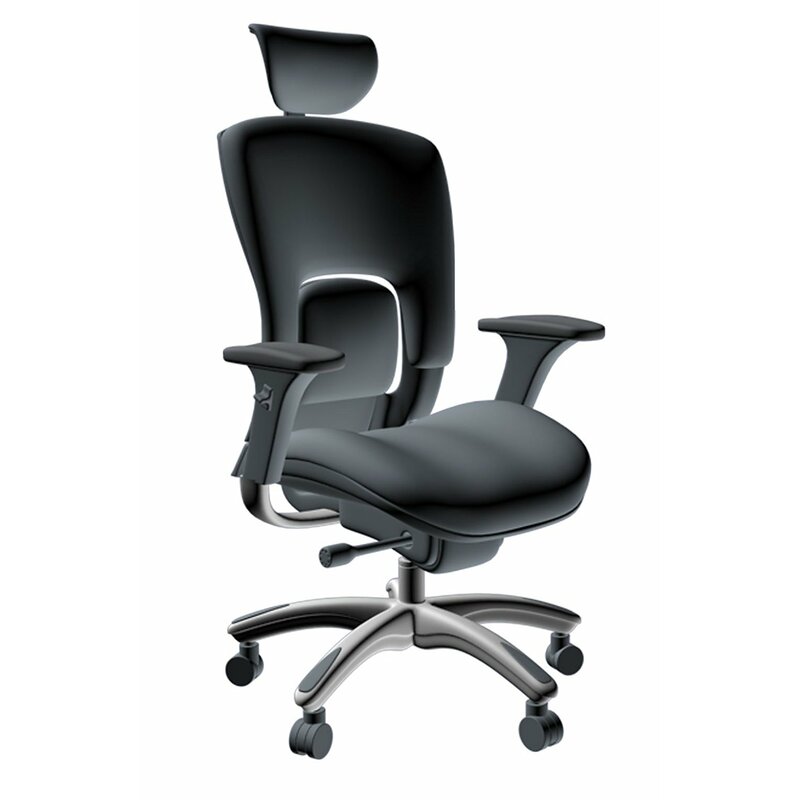 Symple Stuff Ergonomic Genuine Leather Task Chair & Reviews | Wayfair